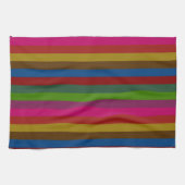 Retro Colorful Stripes Pattern #47 Theedoek (Horizontaal)