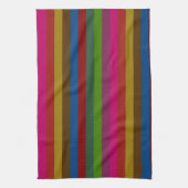 Retro Colorful Stripes Pattern #47 Theedoek (Verticaal)