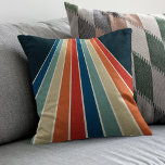 Retro Colorful Stripes van 70 s Kussen<br><div class="desc">Retro Colorful 70s Stripes Sierkussen</div>