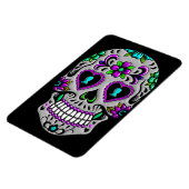 Retro Colorful Sugar Skull Magneet (Linkerzijde)