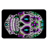 Retro Colorful Sugar Skull Magneet (Horizontaal)