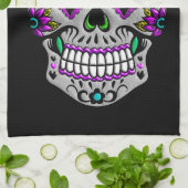 Retro Colorful Sugar Skull Theedoek (Gevouwen)