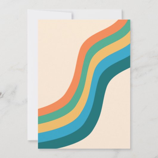 Retro Colorful Wild One Safari Birthday Kaart (Achterkant)