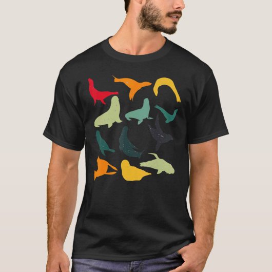 Retro Colorful Zee Lion T-shirt (Voorkant)