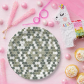 Retro colors dots pattern in green papieren bordje (Feest)