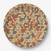 Retro colors dots pattern papieren bordje (Voorkant)