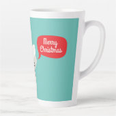 Retro Colors kerstfox Latte Mok (Rechts)