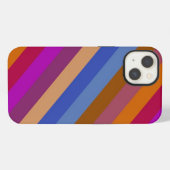 Retro Colors Stripe Patroon iPhone Hoesje (Achterkant horizontaal)
