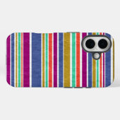 Retro Colors Textured Striped Case-Mate iPhone Case (Achterkant (horizontaal))
