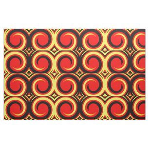 Retro Colour Twist Abstract Art Stof