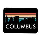Retro Columbus Ohio Skyline Magneet (Horizontaal)