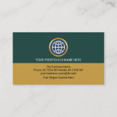 Retro Column Layers Goud Wereldbol Visitekaartje (Achterkant)