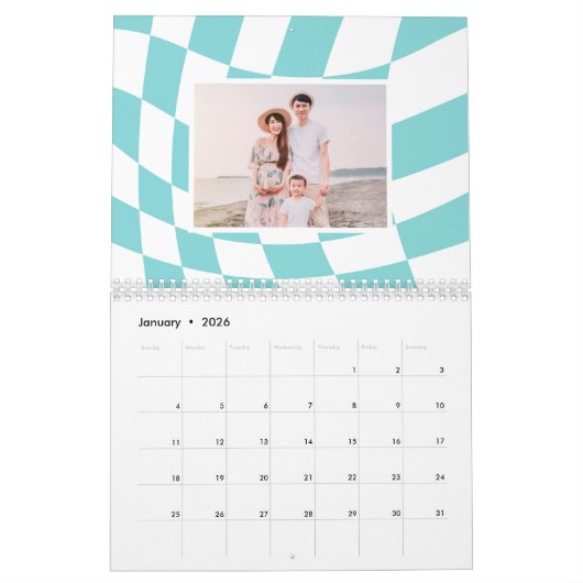 Retro Comeback Gepersonaliseerde fotokalender Kalender (Jan 2026)