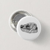 Retro Comfort, Kalme Hond Speld Ronde Button 3,2 Cm (Voorkant /achterkant)
