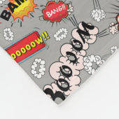 Retro Comic Action Words Fleece Deken (Hoek)