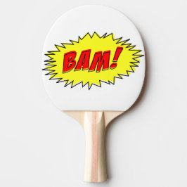 Retro  Comic Bam Ping Pong Paddle Tafeltennisbatje