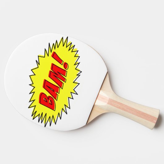 Retro Comic Bam Ping Pong Paddle Tafeltennisbatje (Zijkant)