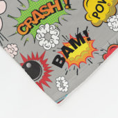 Retro Comic Book Action Words Fleece Deken (Hoek)