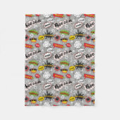 Retro Comic Book Action Words Fleece Deken (Voorkant)