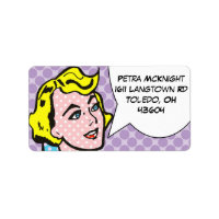 Retro Comic Book Adresetiketten