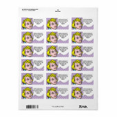 Retro Comic Book Adresetiketten Etiket (Full Sheet)