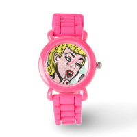 Retro Comic Book Cutie Horloge