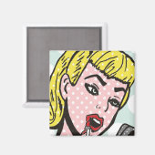 Retro Comic Book Cutie Magnet (Voorkant / Achterkant)