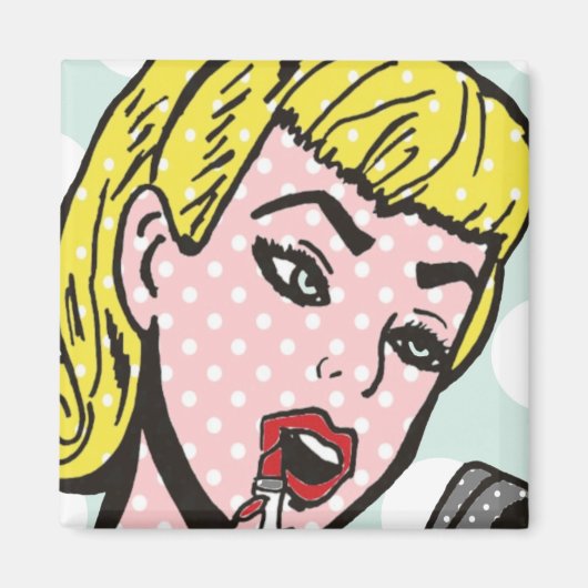 Retro Comic Book Cutie Magnet (Voorkant)