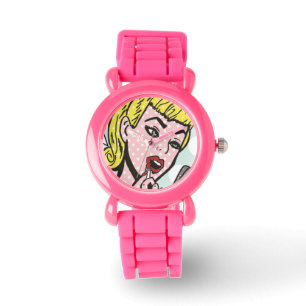Retro Comic Book Cutie Watch Horloge