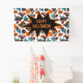 Retro Comic Book Halloween Spandoek (Insitu)