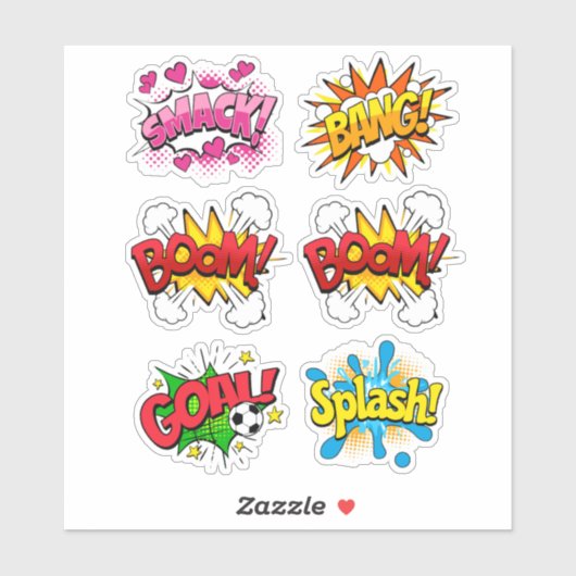 Retro Comic Book Pop Art Sticker (Vel)