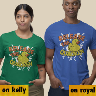 Retro Comic Book Rubber Duck Grappige zin woordspe T-shirt