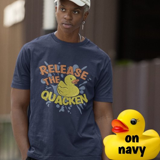 Retro Comic Book Rubber Duck Grappige zin woordspe T-shirt