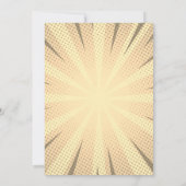 Retro Comic Book Superheld Unieke bruiloft Kaart (Achterkant)