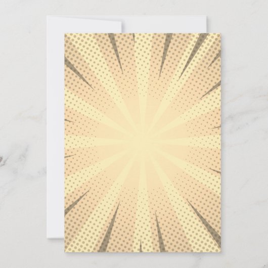 Retro Comic Book Superheld Unieke bruiloft Kaart (Achterkant)