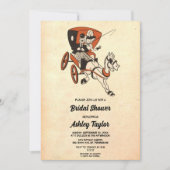 Retro Comic Couple Stijlvol Vrijgezellenfeest Kaart (Voorkant)