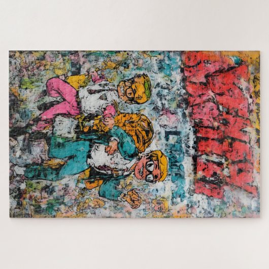 Retro Comic Duo puzzel Legpuzzel (Horizontaal)