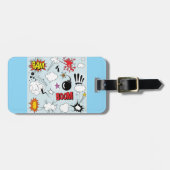 Retro Comic Explosion Pop Art Bagagelabel (Voorkant horizontaal)