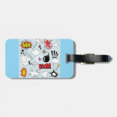 Retro Comic Explosion Pop Art Bagagelabel (Achterkant horizontaal)