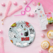 Retro Comic Explosion Pop Art Papieren Bordje (Feest)