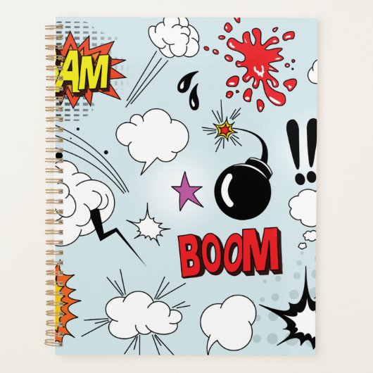 Retro Comic Explosion Pop Art Planner (Voorkant)