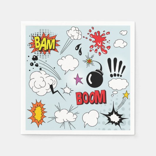 Retro Comic Explosion Pop Art Servet (Voorkant)
