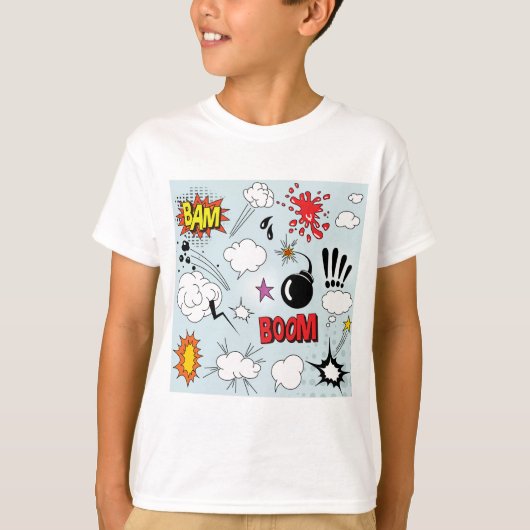 Retro Comic Explosion Pop Art T-shirt (Voorkant)