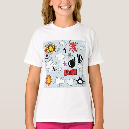 Retro Comic Explosion Pop Art T-shirt (Voorkant)