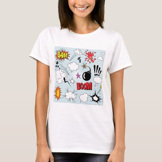 Retro Comic Explosion Pop Art T-shirt (Voorkant)