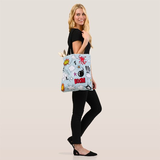 Retro Comic Explosion Pop Art Tote Bag