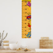 Retro Comic Groei Grafiek Poster (Keuken)