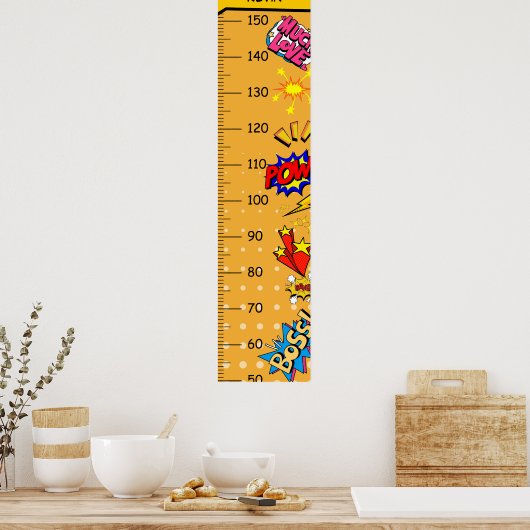 Retro Comic Groei Grafiek Poster (Keuken)