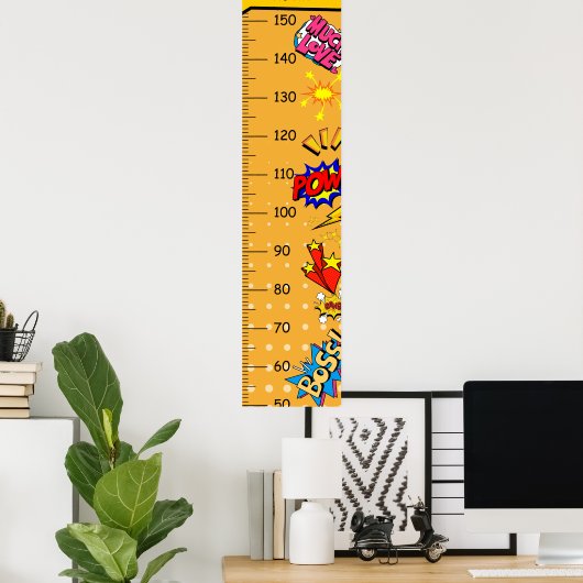 Retro Comic Groei Grafiek Poster (Thuiskantoor)