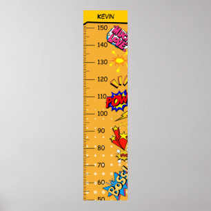 Retro Comic Groei Grafiek Poster